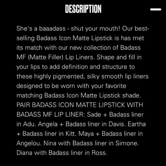 Uoma Beauty Bad Ass MF Matte Lip Liner - Picture 4 of 9